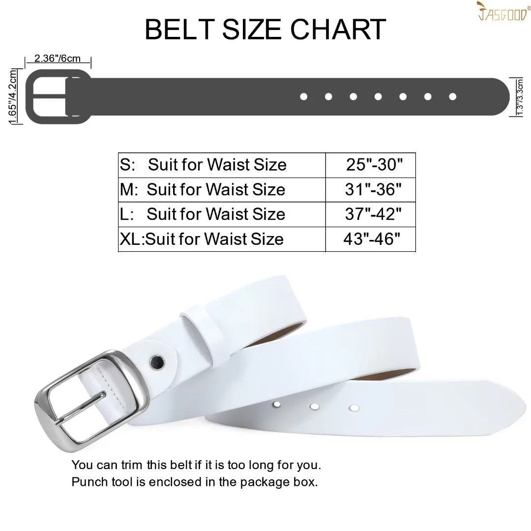 Women Leather Belts for Jeans Pants Ladies Black Belt