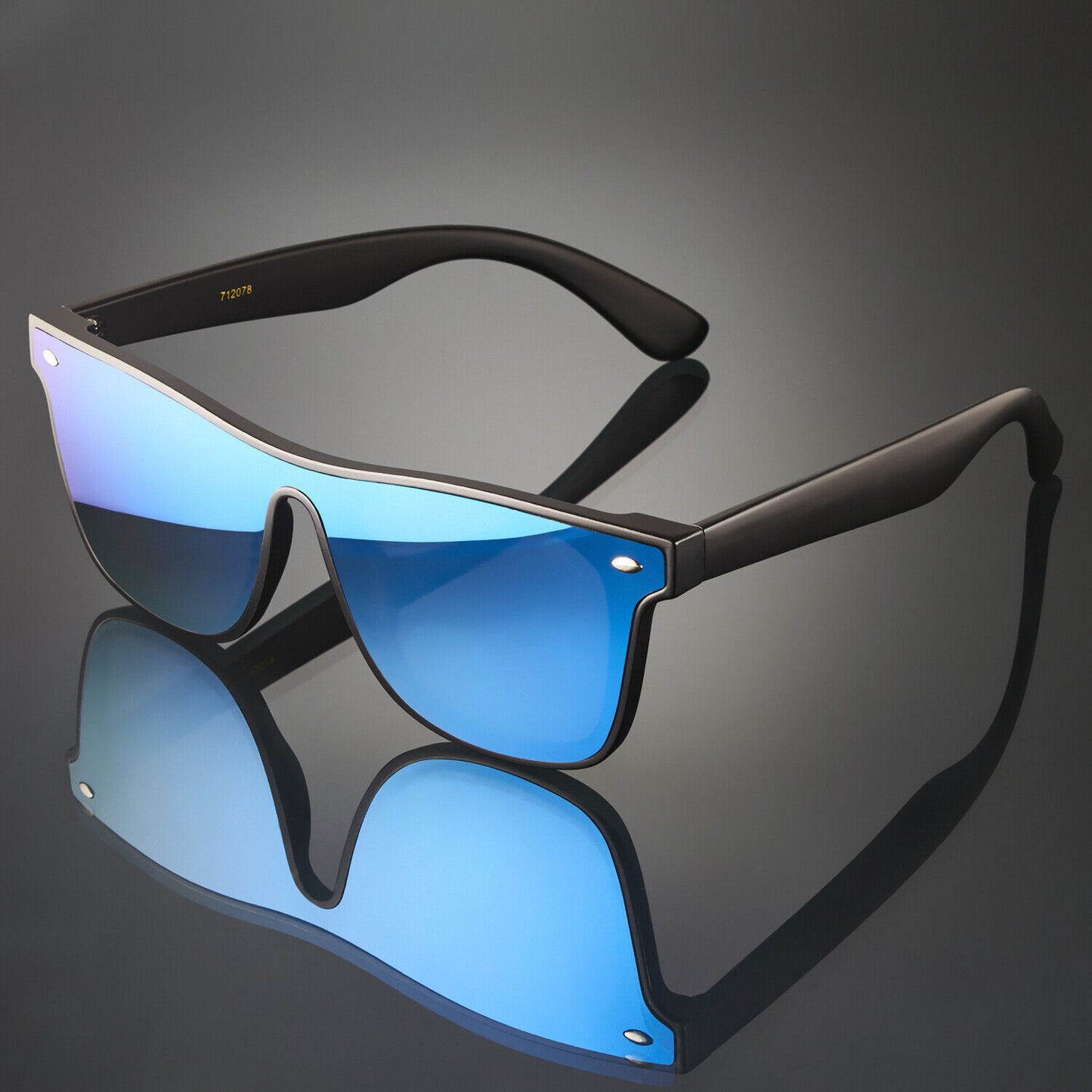 Trendy Cool Mens Womens Retro Sunglasses Fun Square Shield Mirrored Sun Glasses