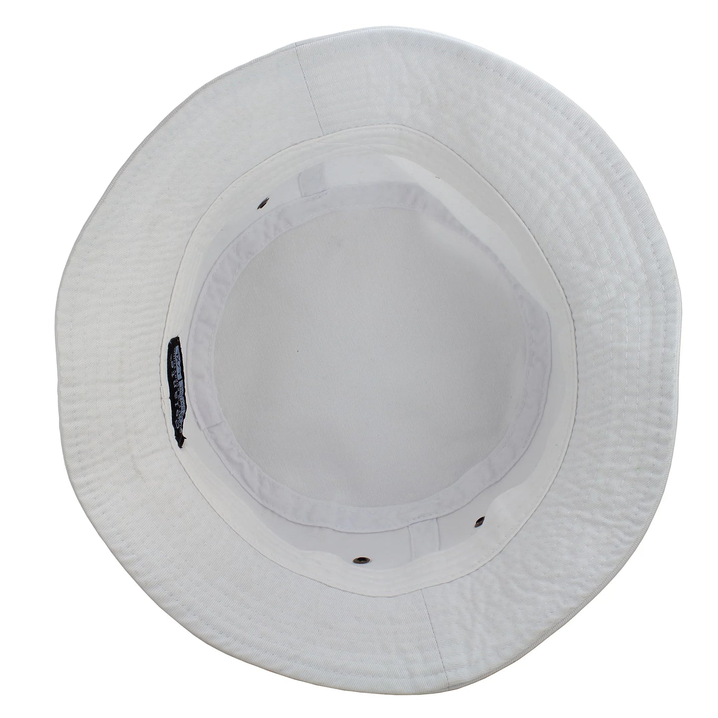 Bucket Hat 100% Cotton Packable Summer Travel Cap. White-S/M